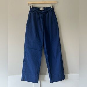 Everlane Wide Leg Pants in Navy Blue